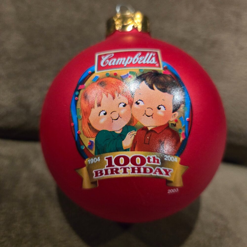 Lot of 5 Vintage 2000s Campbell's Soup Kids Christmas Ornaments